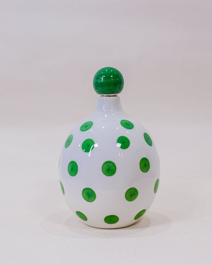 Garrafa Lido Pontos Verde em Cerâmica