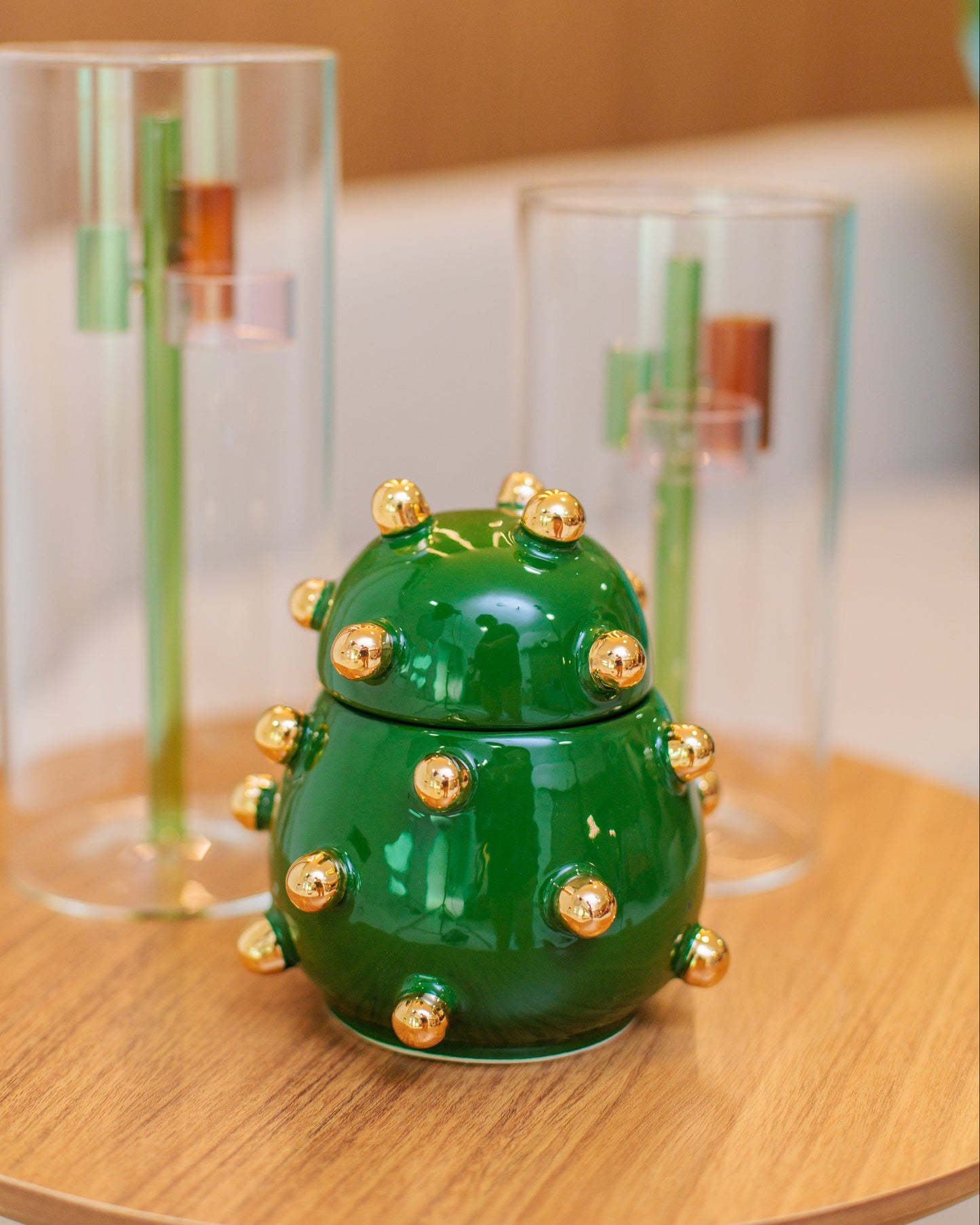 Caixa Olívia Verde em Cerâmica