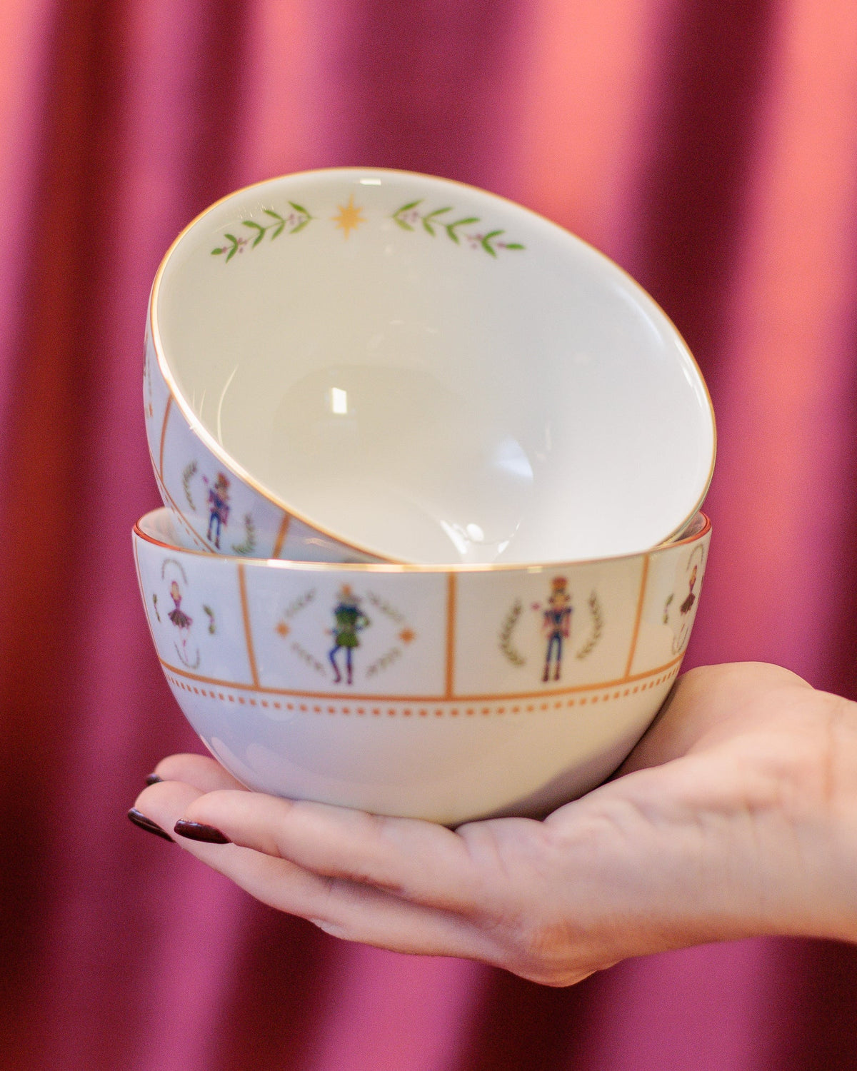Bowl Xmas Ballet em Porcelana