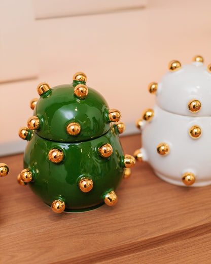 Caixa Olívia Verde em Cerâmica