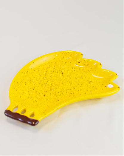 Bandeja banana em cerâmica