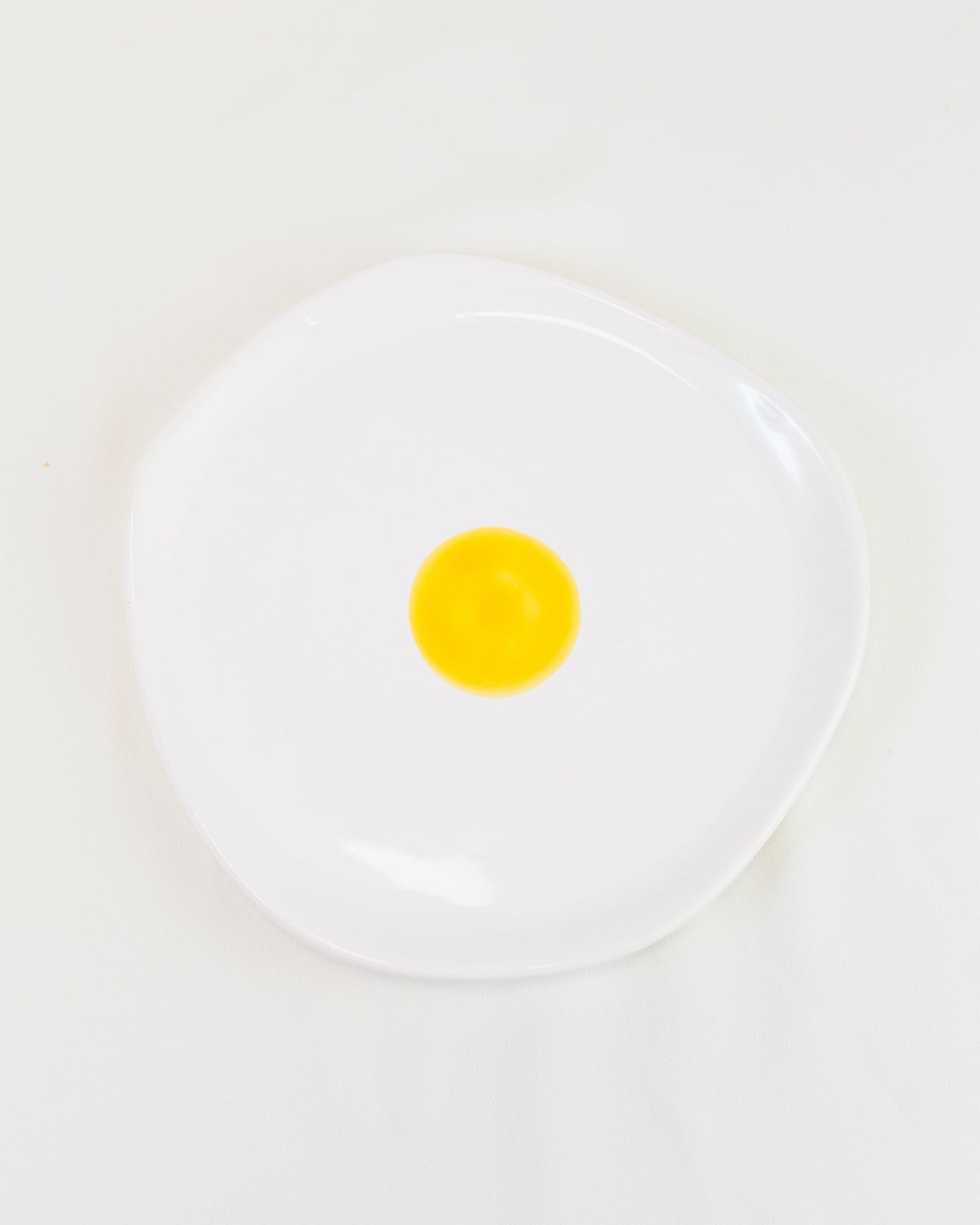 Prato orgânico ovo em cerâmica