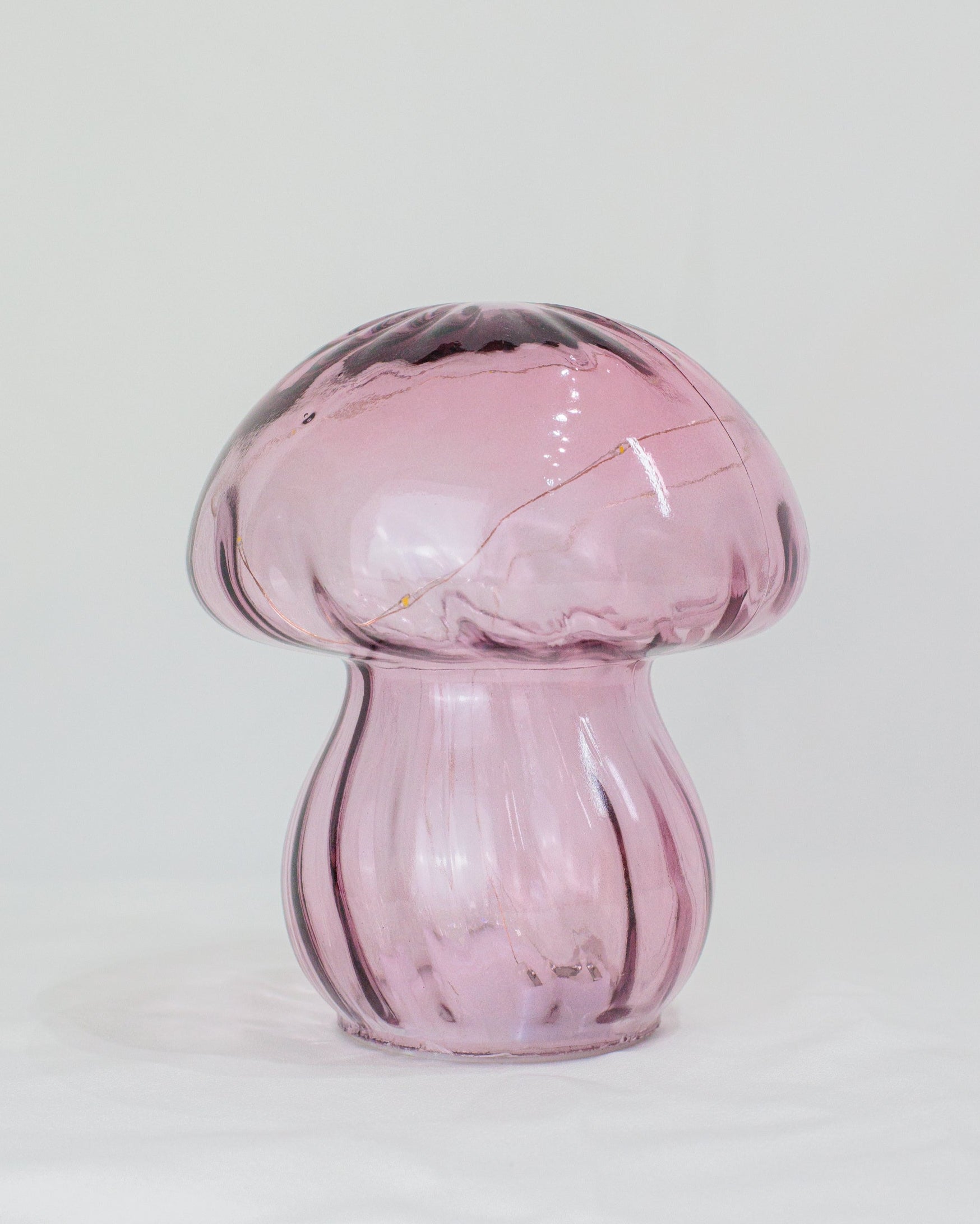 Luminária Mush Magic Rosa em Vidro