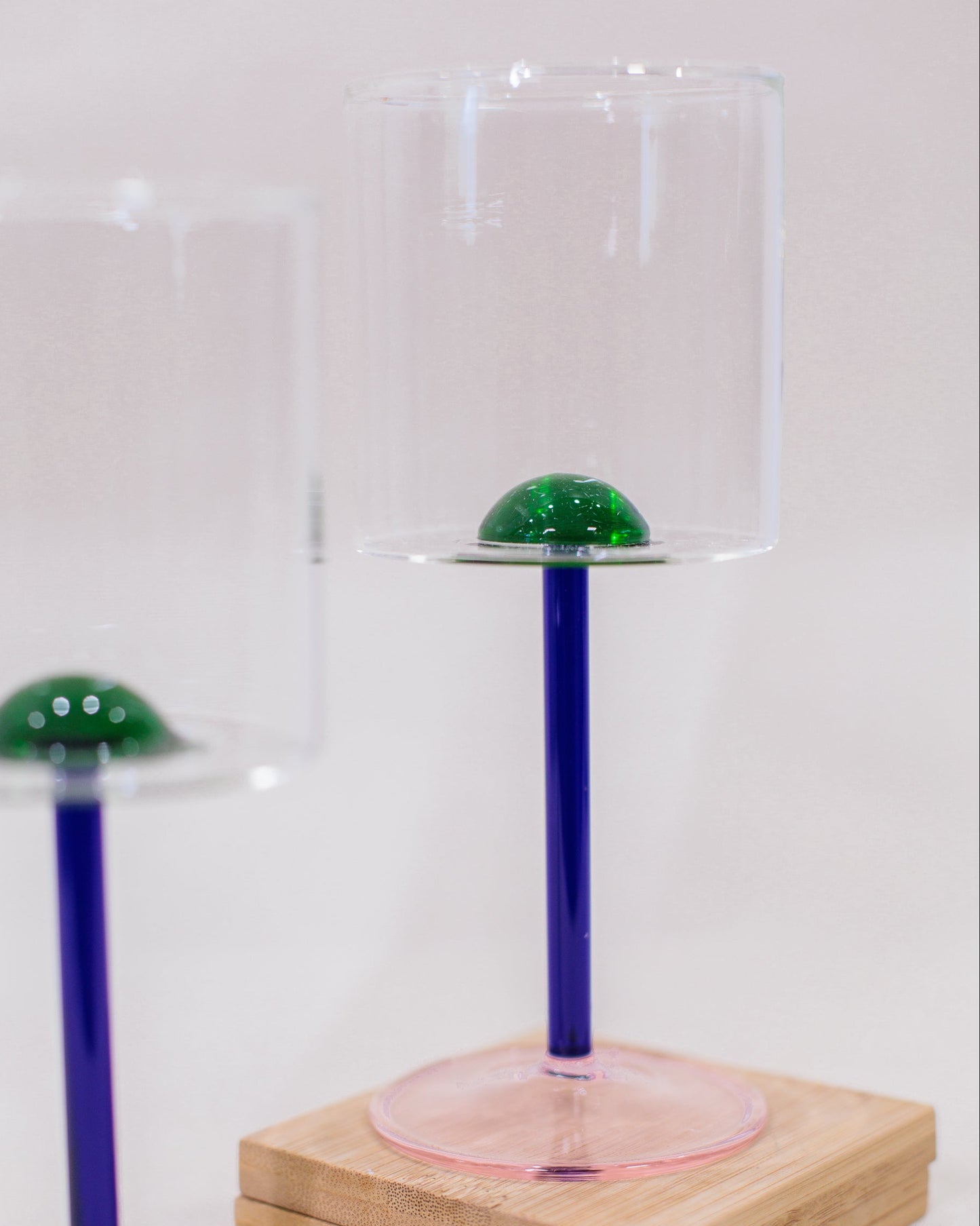 Taça Esfera Verde em Vidro