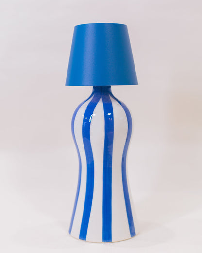 Luminária Poldina + Garrafa Lido Listras Azul