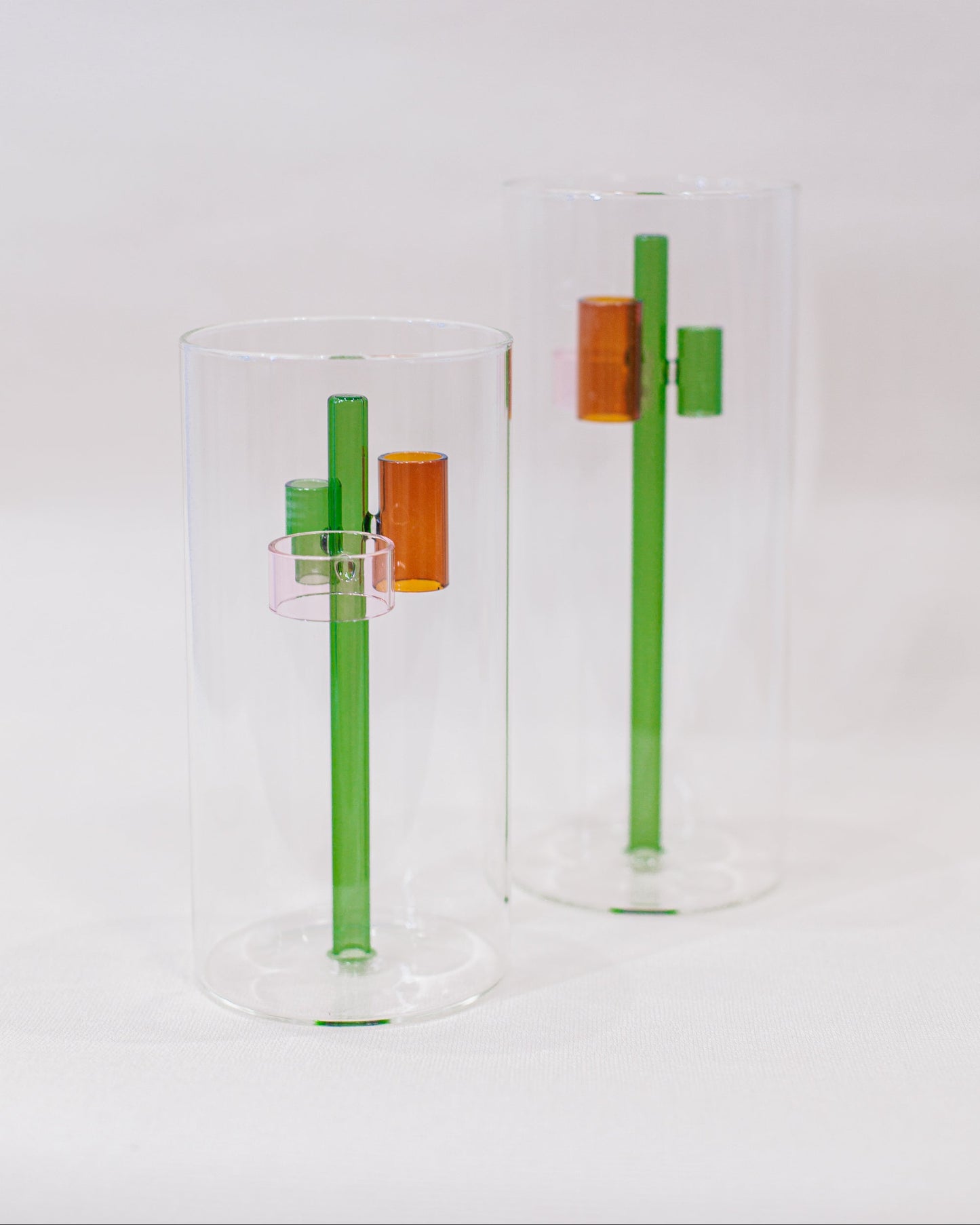 Vaso de Vidro com Apoio Interno M