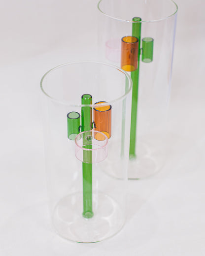 Vaso de Vidro com Apoio Interno M