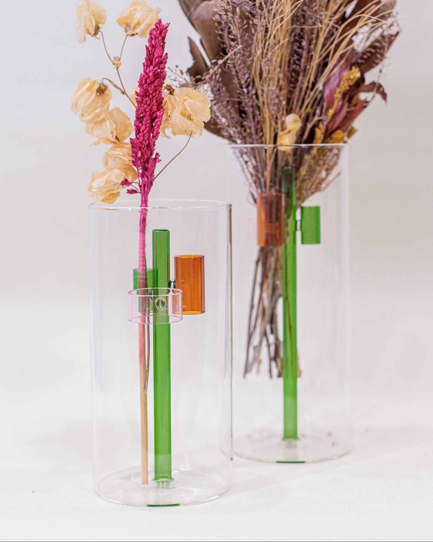 Vaso de Vidro com Apoio Interno M