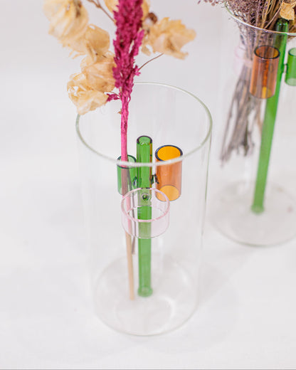 Vaso de Vidro com Apoio Interno M