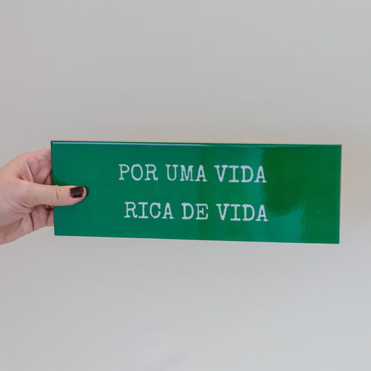 Azulejo decorativo 'por uma vida rica'