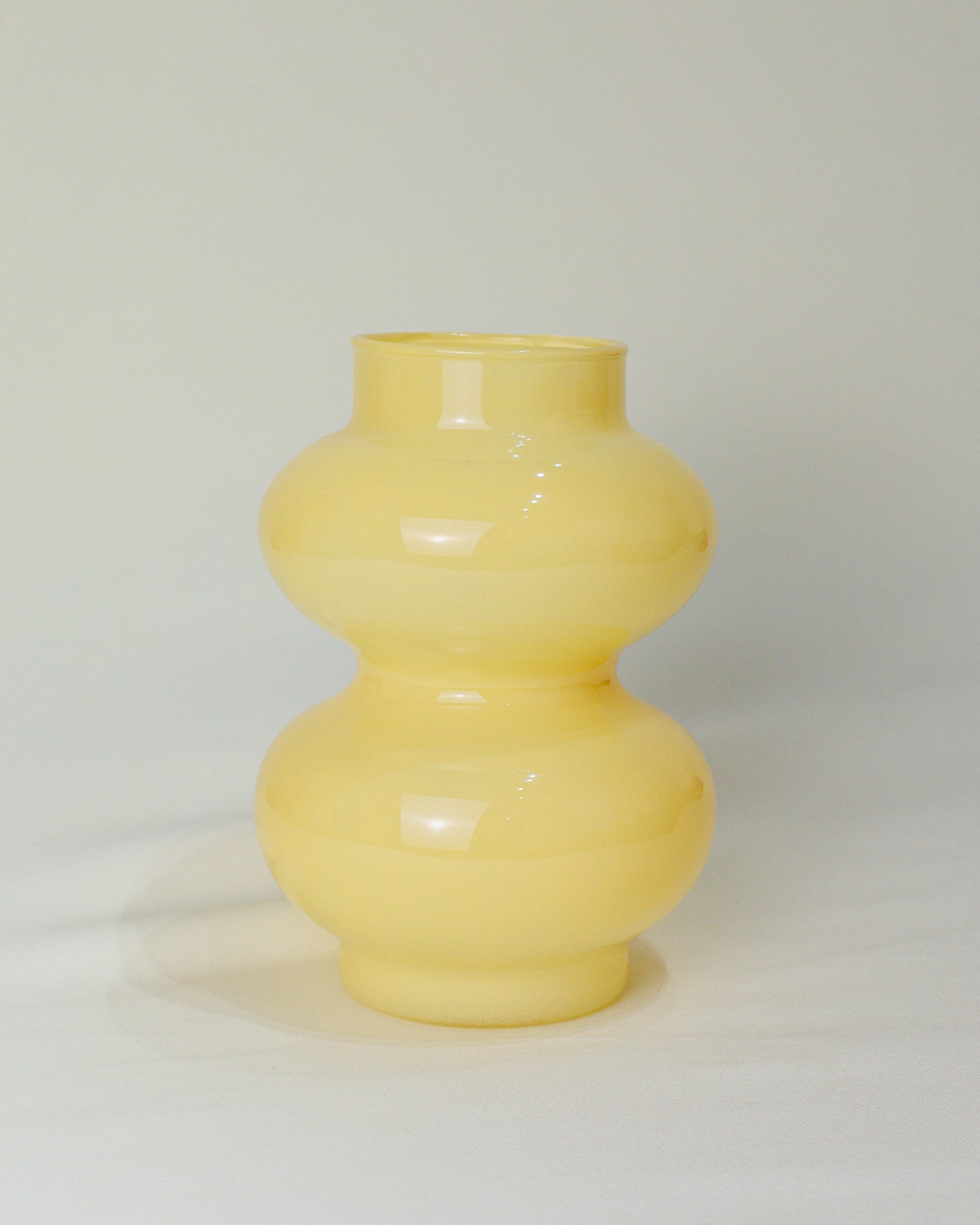 Vaso em Vidro Leitoso Amarelo