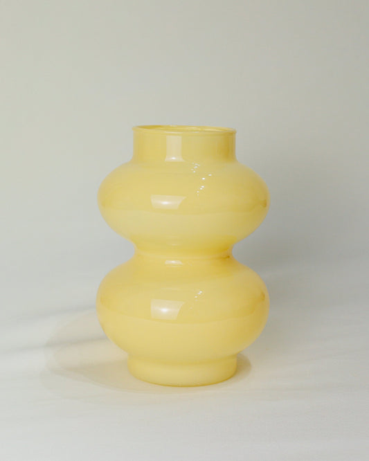 Vaso em Vidro Leitoso Amarelo