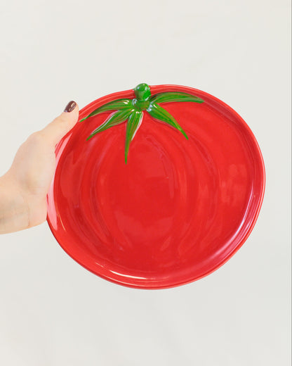 Bandeja tomate em cerâmica