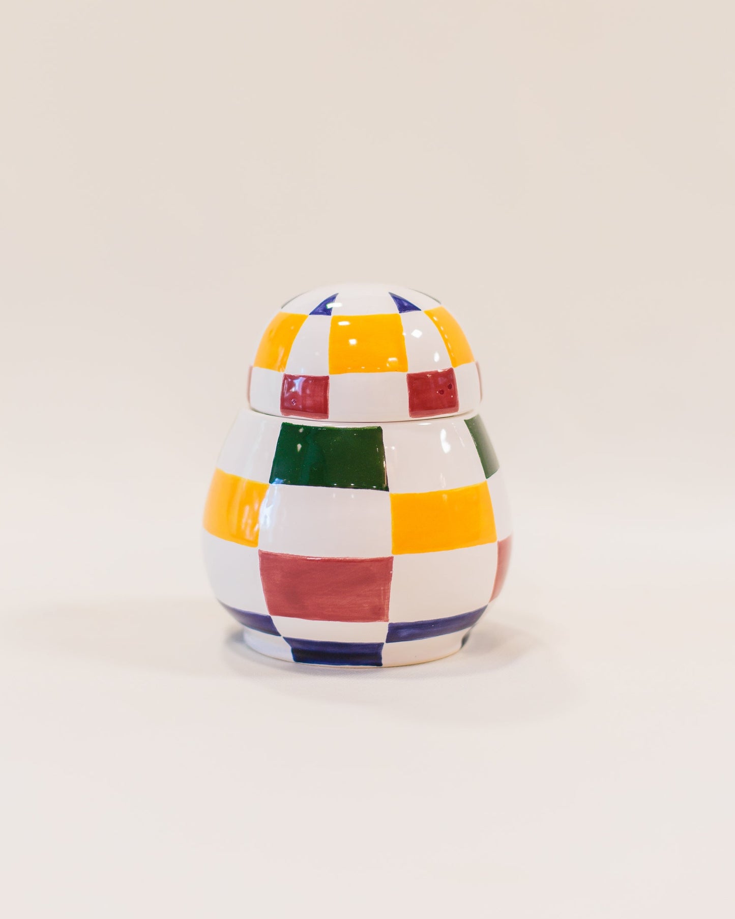 Caixa Oval Plan New Xadrez em Cerâmica