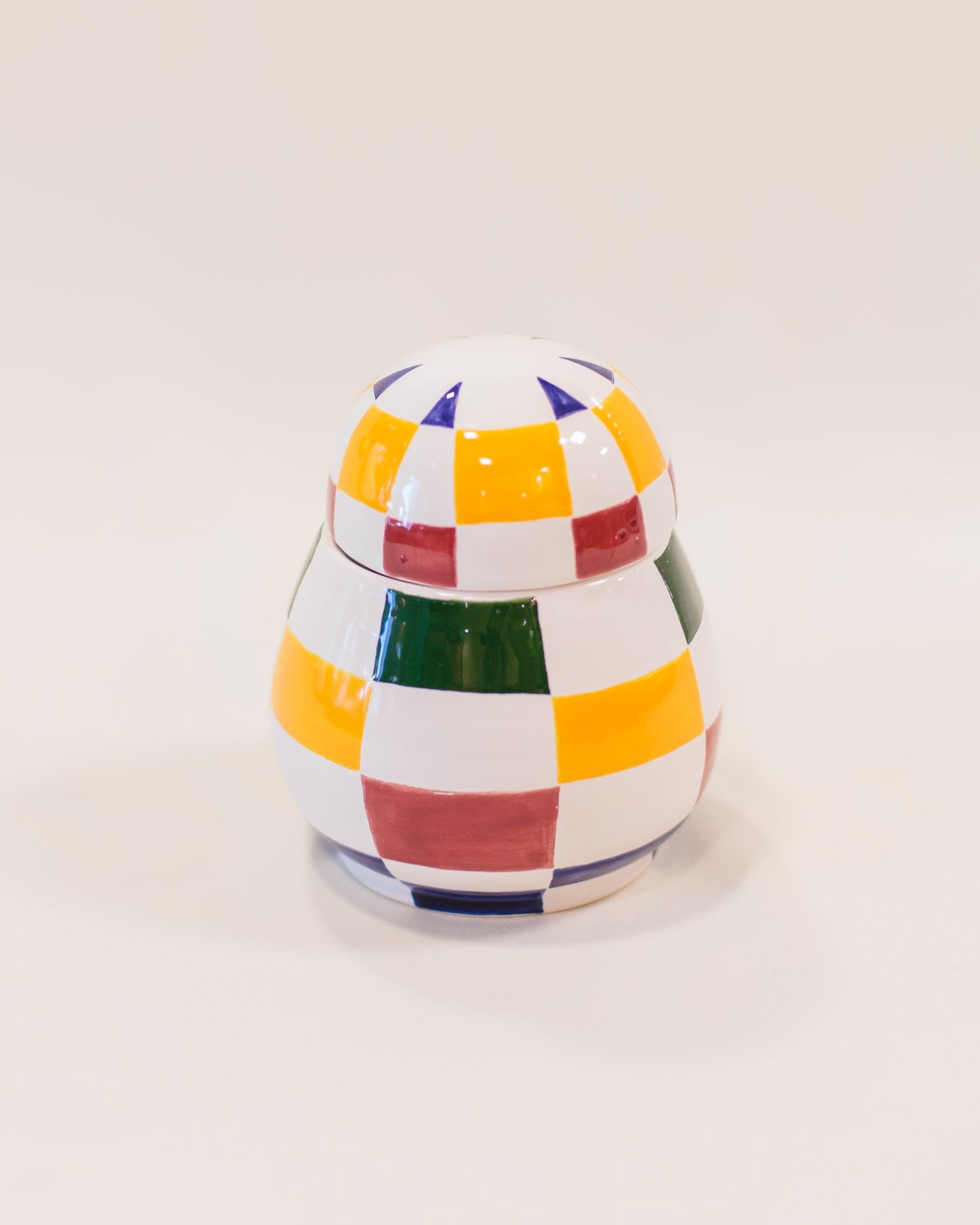 Caixa Oval Plan New Xadrez em Cerâmica