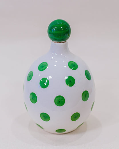 Garrafa Lido Pontos Verde em Cerâmica