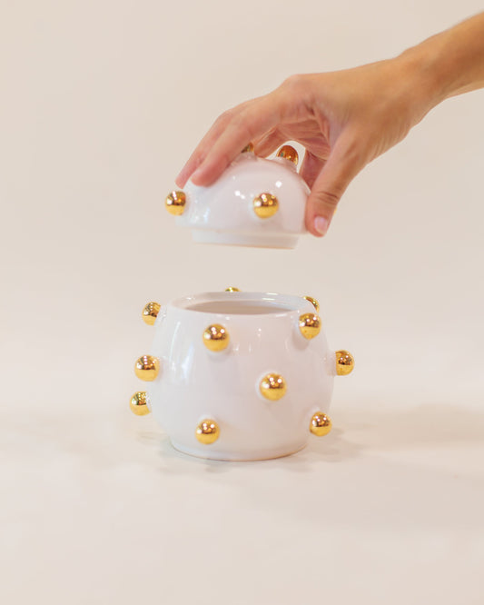 Caixa Olívia Gold Branca