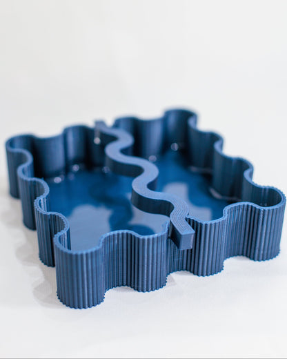 Porta-guardanapos Onda Azul Pequeno