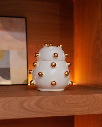 Caixa Olívia Gold Branca