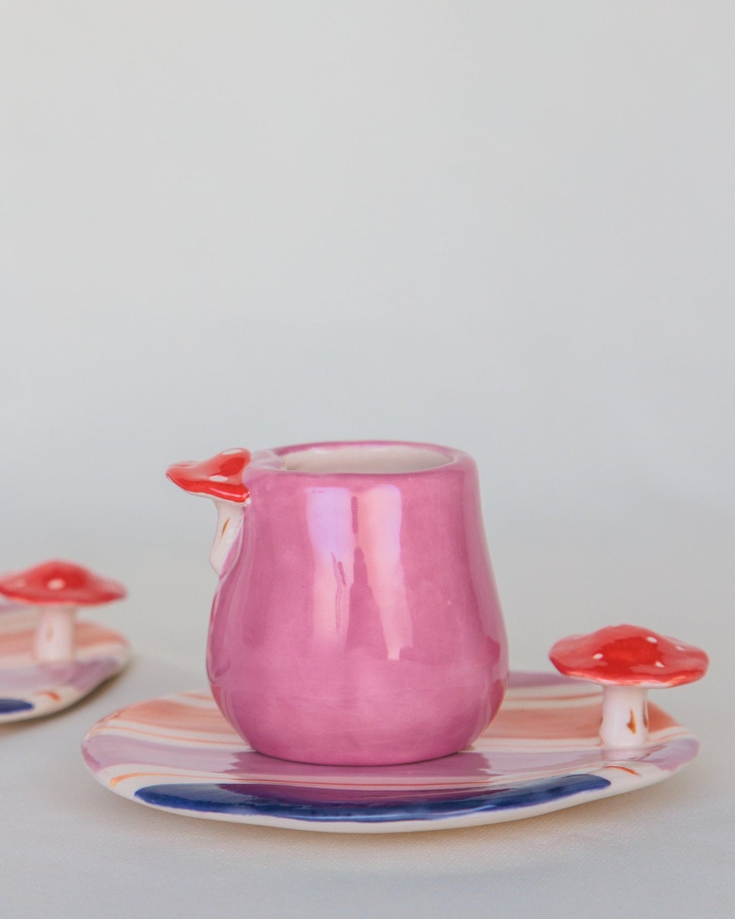 Conjunto Canequinha Mushroom (xícara e pires)