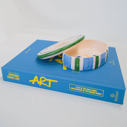 Caixa livro em MDF (azul) - Art