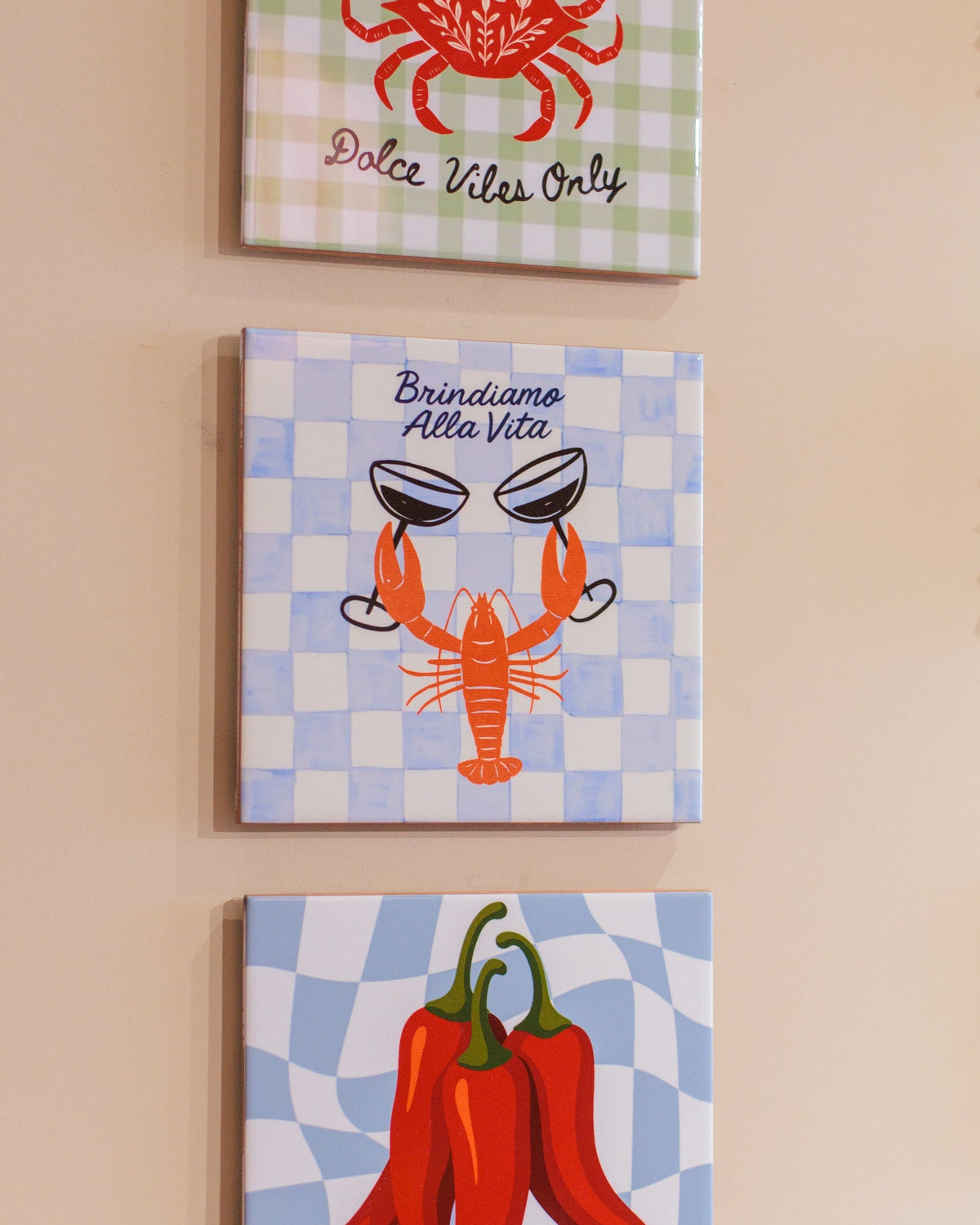 Azulejo Decorativo 'Brindiamo Alla Vita'