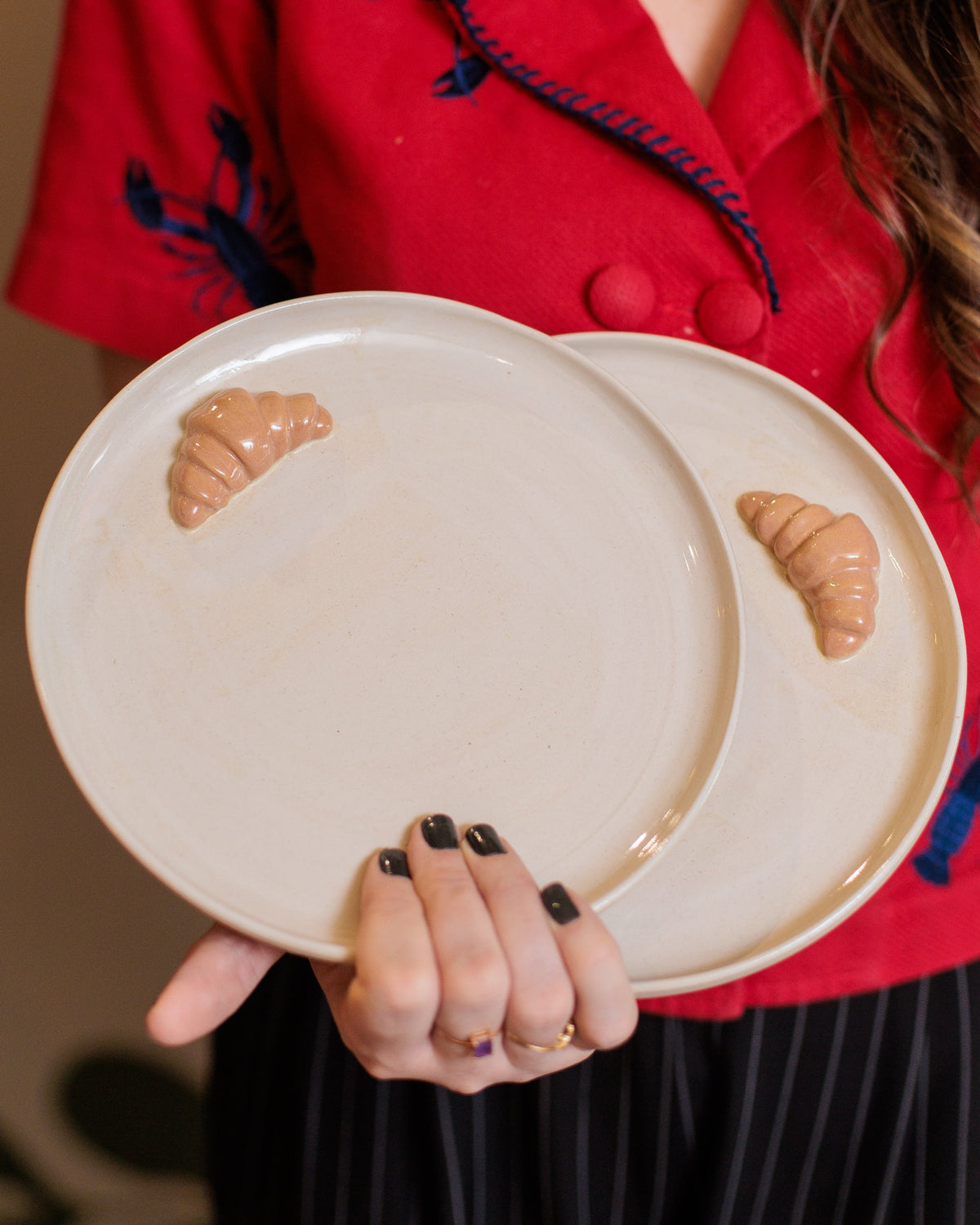 Prato croissant em cerâmica
