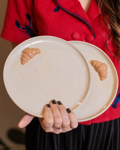 Prato croissant em cerâmica
