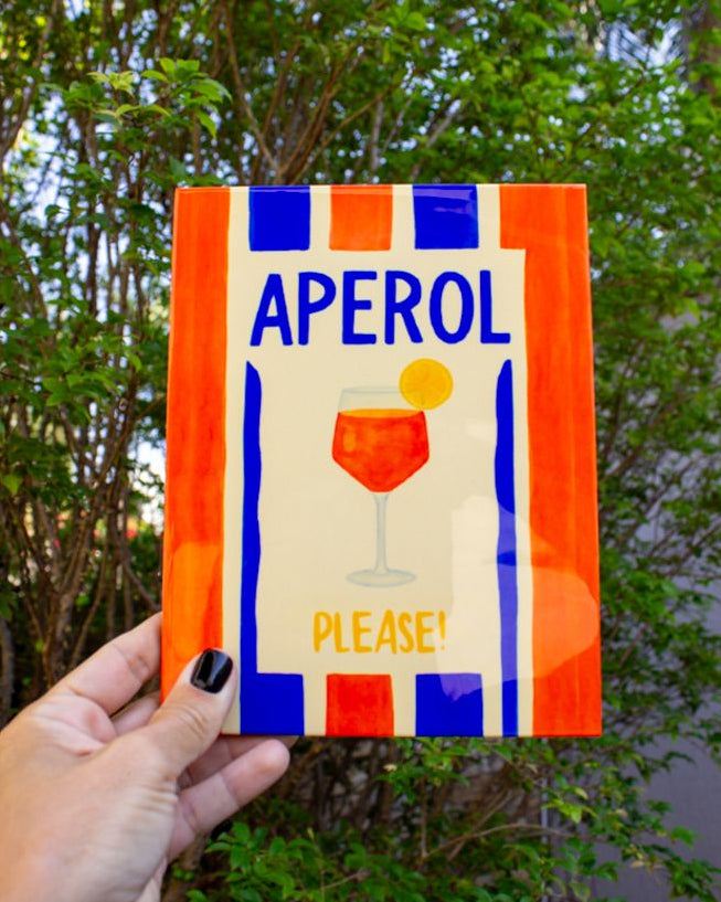 Azulejo decorativo 'aperol please'