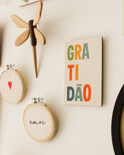 Azulejo decorativo 'gratidão'