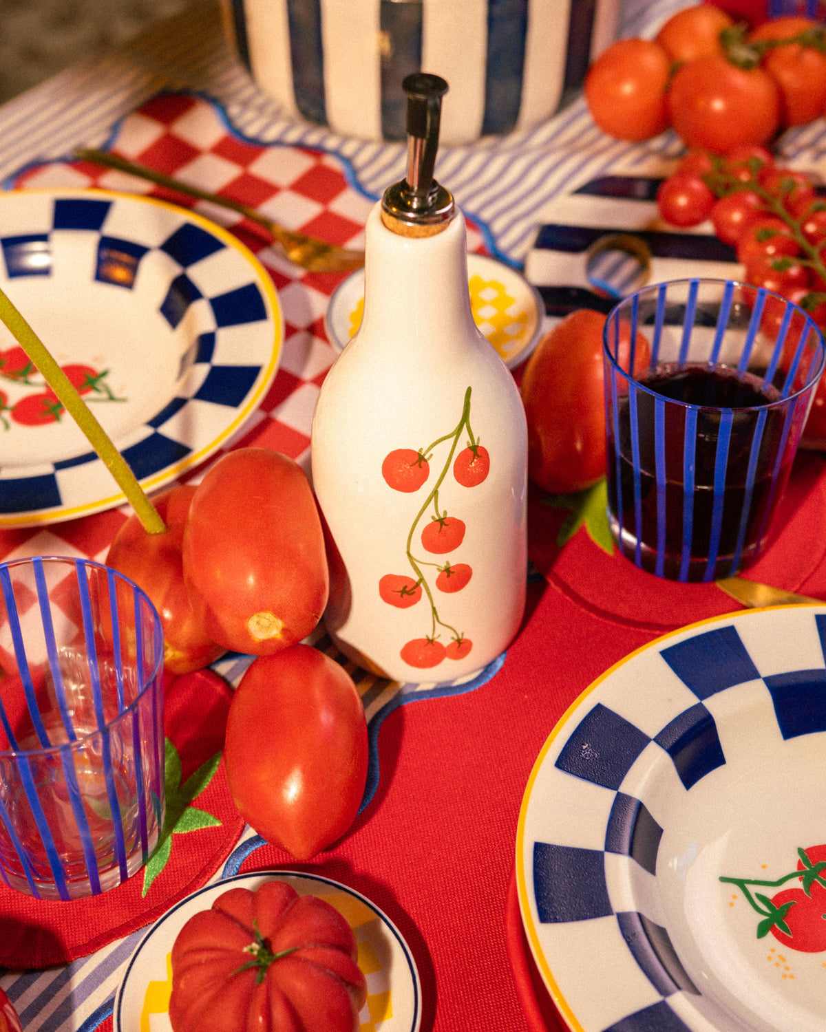 Lugar Americano Checker Tomato