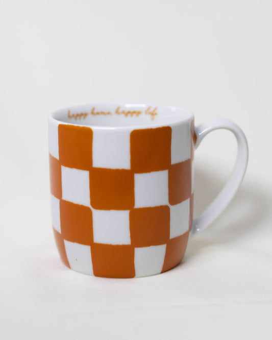 Caneca Chekerboard Laranja