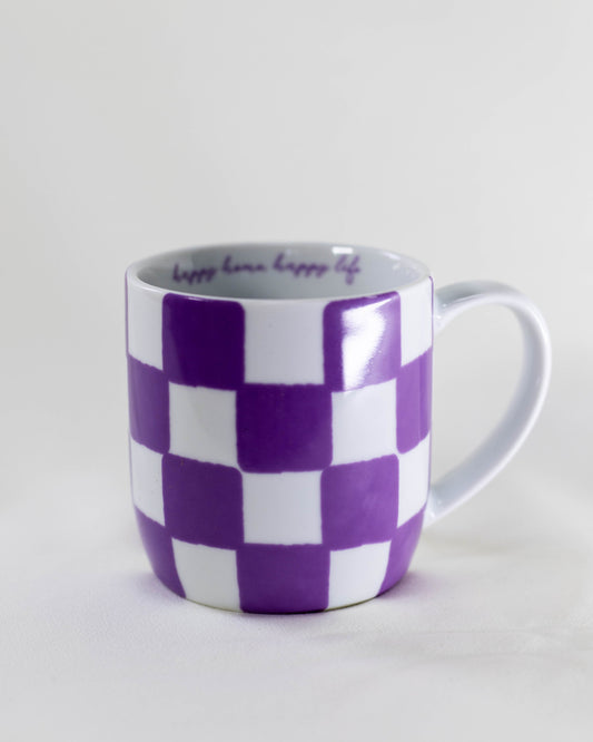 Caneca Chekerboard Lilás