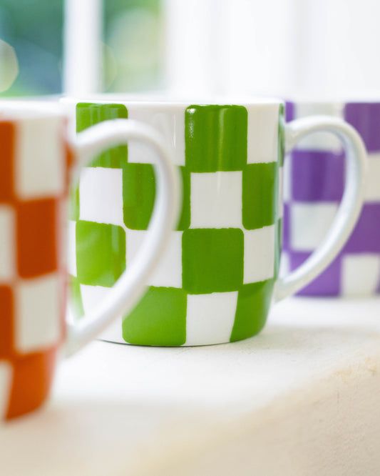 Caneca Chekerboard Verde