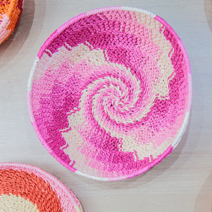 Cesta Decorativa Fibra de Papel (Rosa)