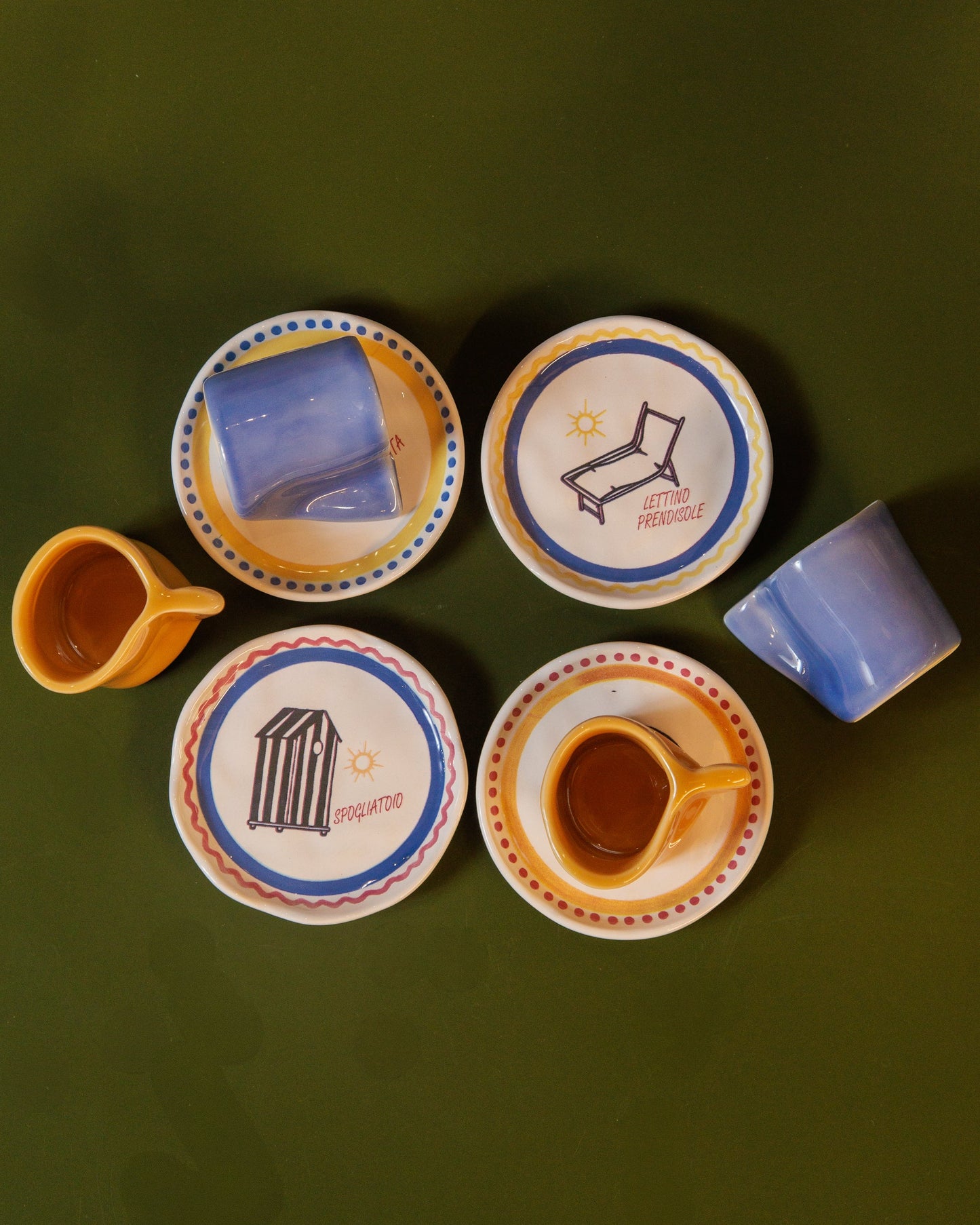 Conjunto de Xícaras de Café com Pires Summer