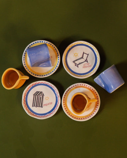 Conjunto de Xícaras de Café com Pires Summer