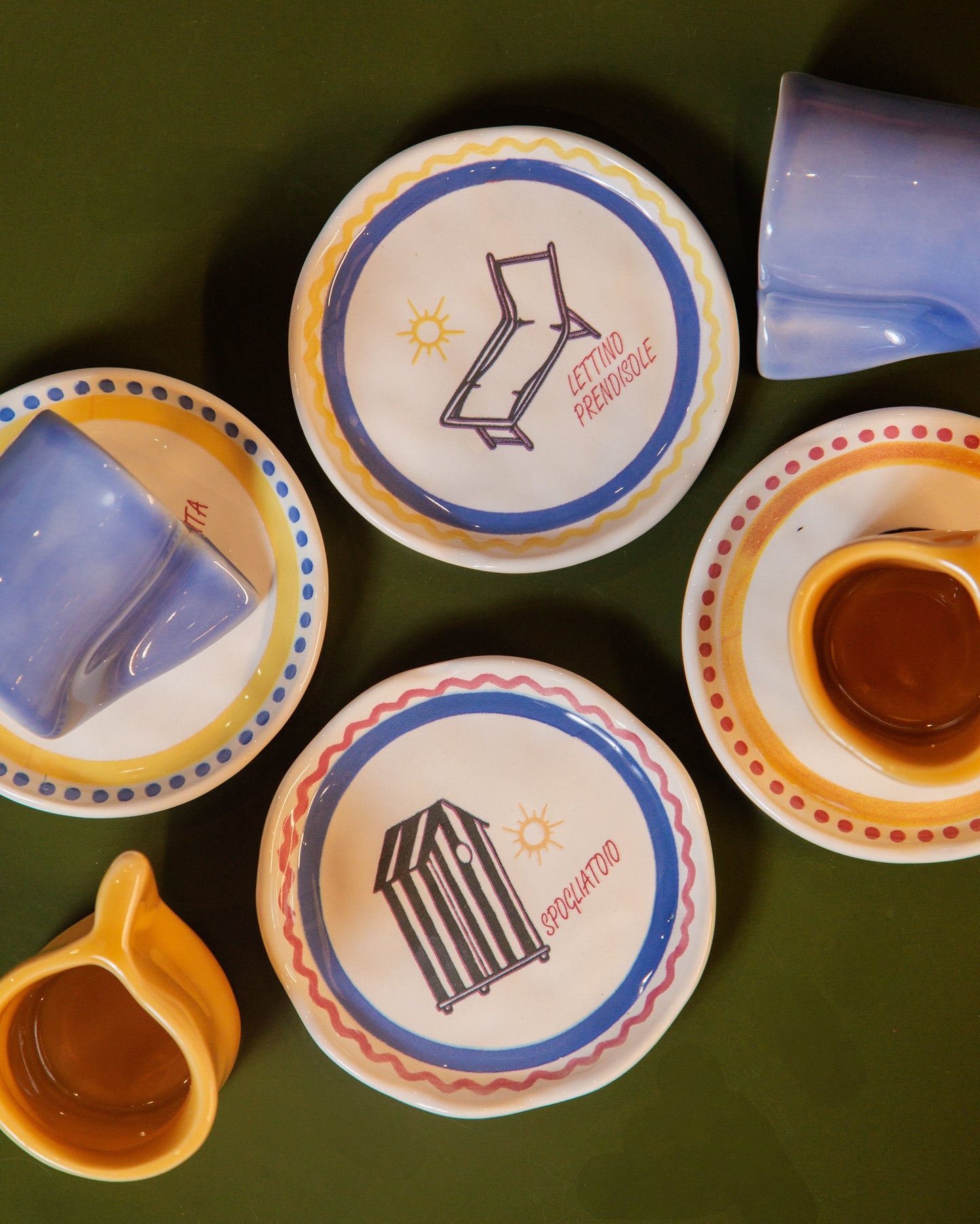 Conjunto de Xícaras de Café com Pires Summer