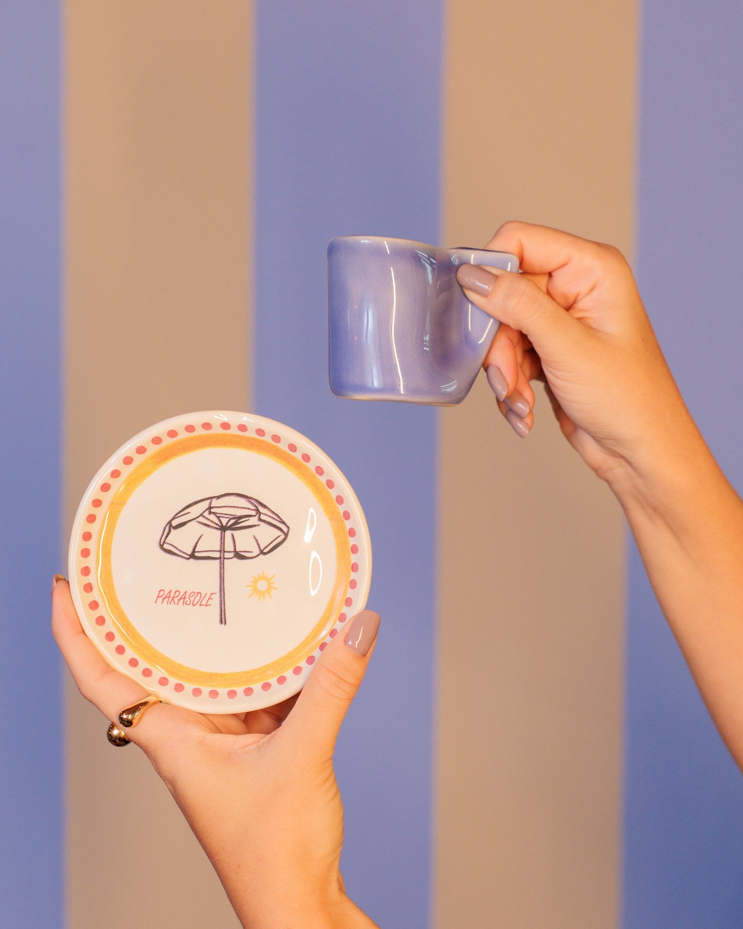 Conjunto de Xícaras de Café com Pires Summer