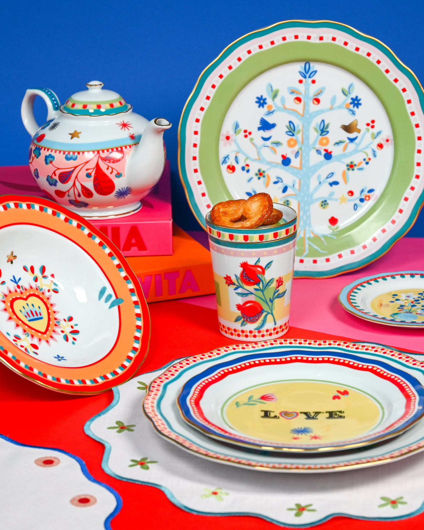 MAMMA MIA Copo c/pires romã porcelana