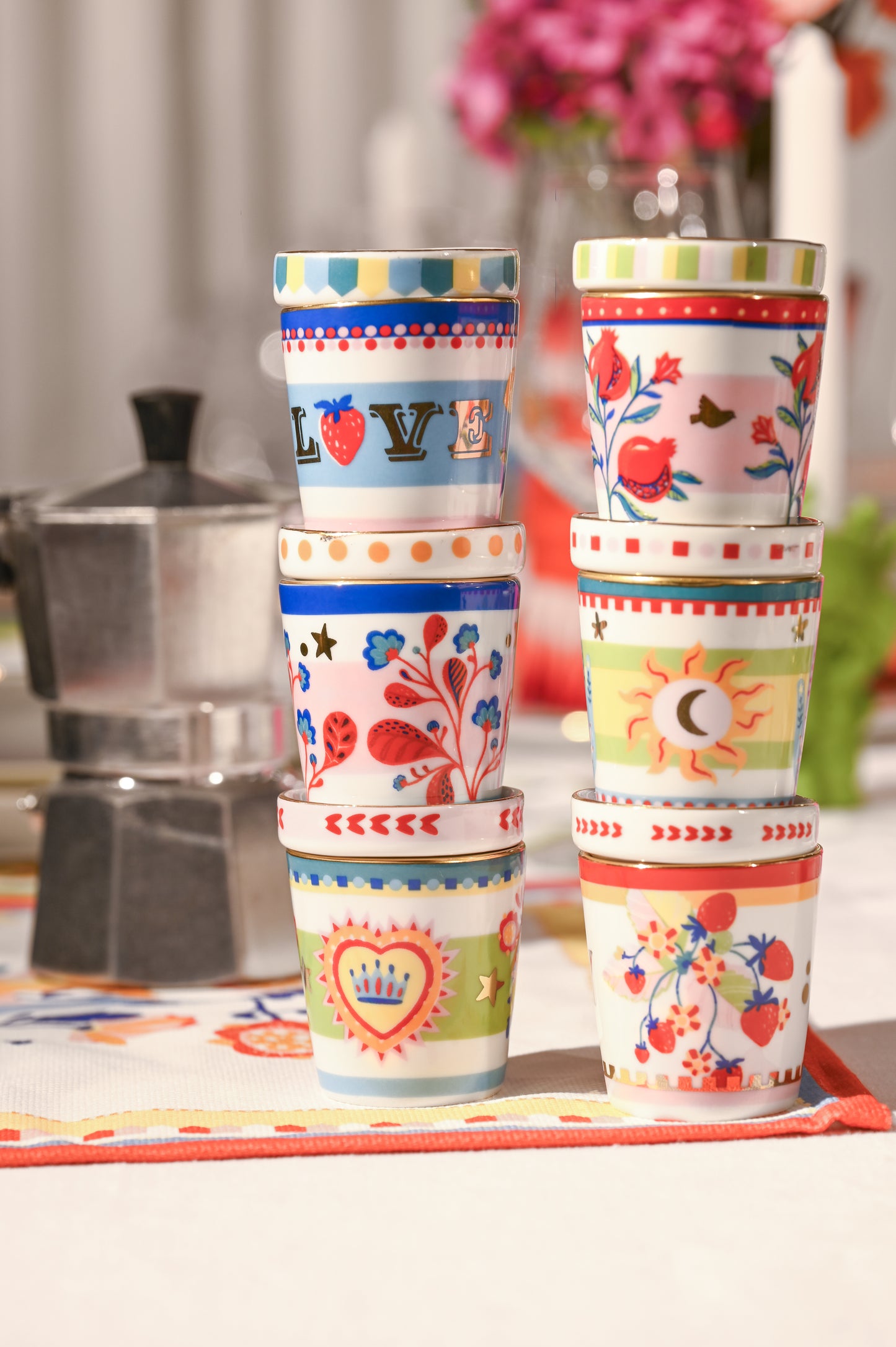 MAMMA MIA Copo c/pires romã porcelana