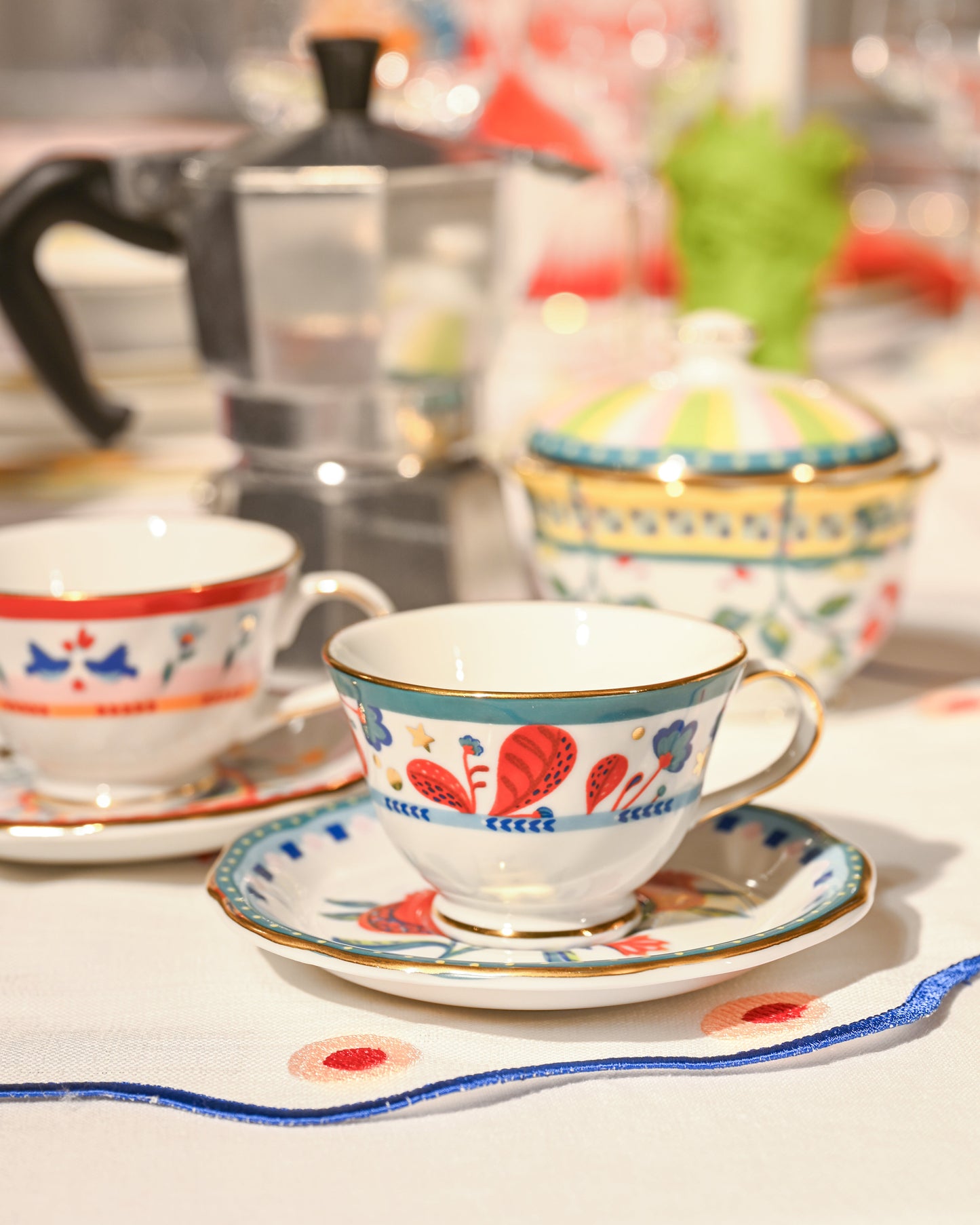 MAMMA MIA Set 2 xicaras de cafe porcelana