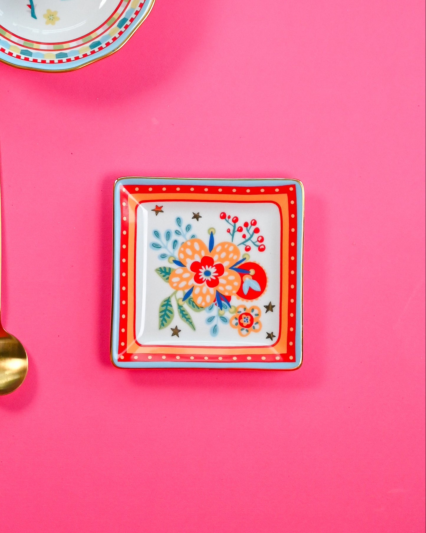 MAMMA MIA Porta objeto quadrado porcelana