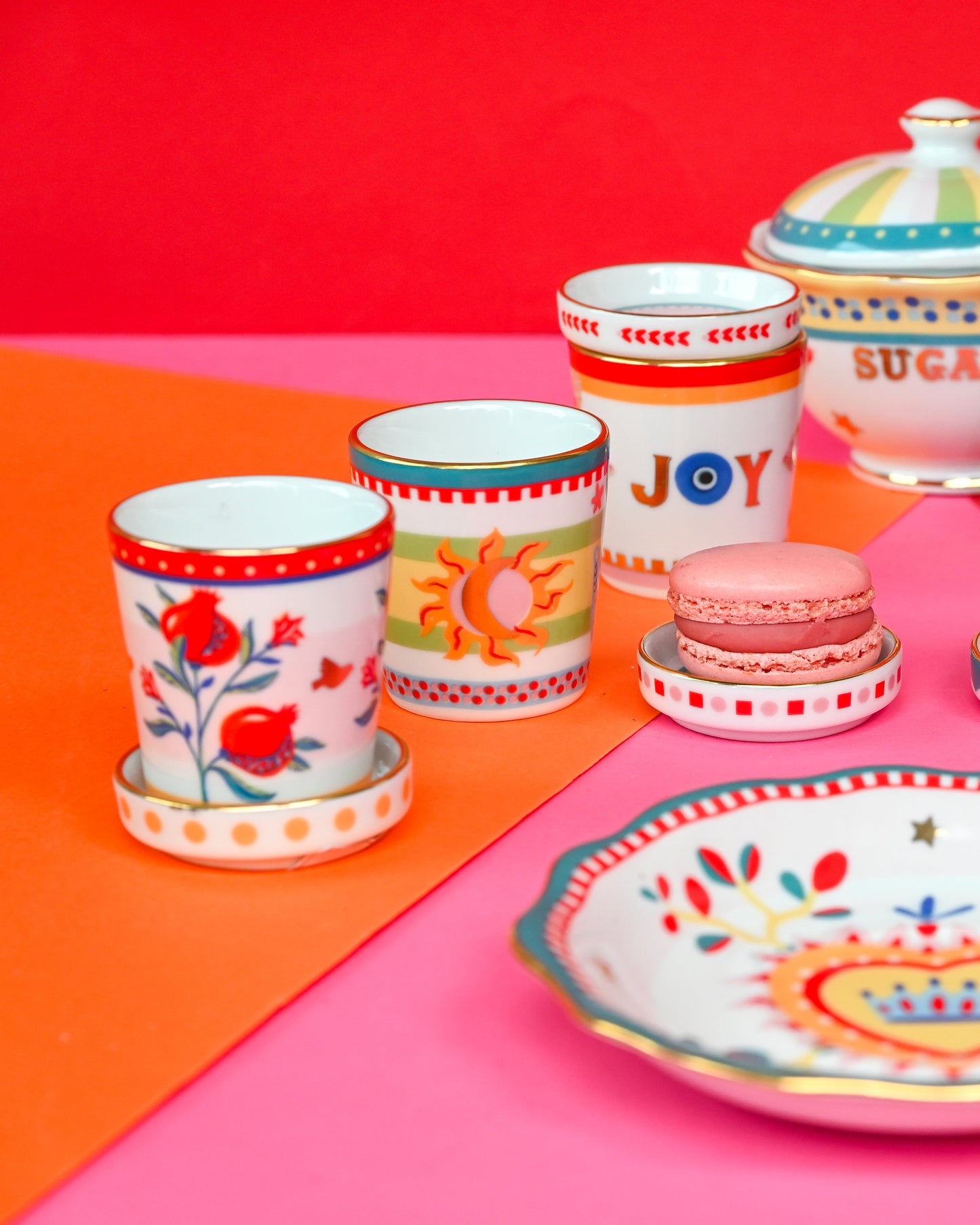 MAMMA MIA Mini copo c/ pires romã porcelana