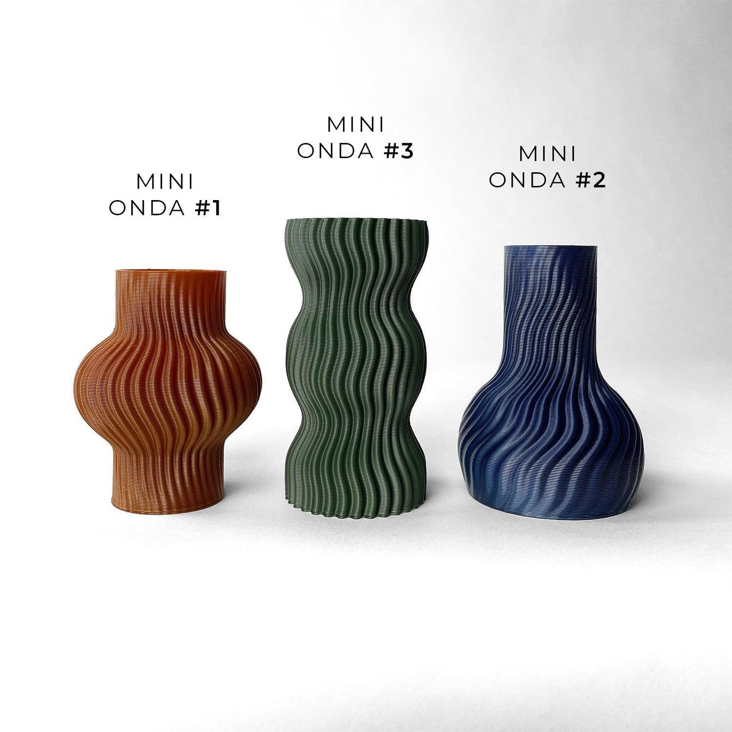 Trio Mini Vasos Onda