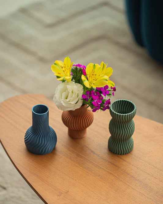 Trio Mini Vasos Onda