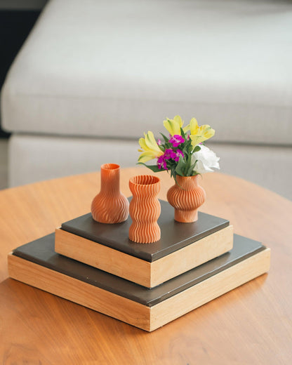 Trio Mini Vasos Onda
