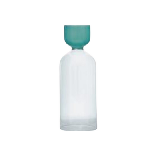 Vaso Tube Transparente e Verde