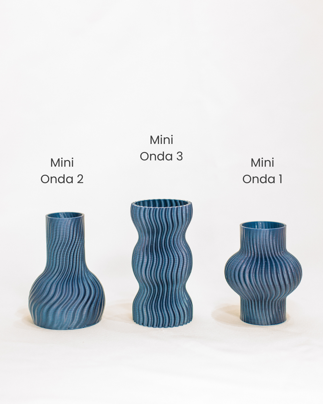 Trio Mini Vasos Onda