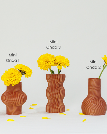 Trio Mini Vasos Onda